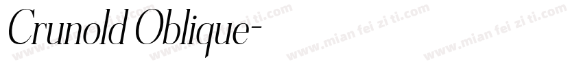 Crunold Oblique字体转换